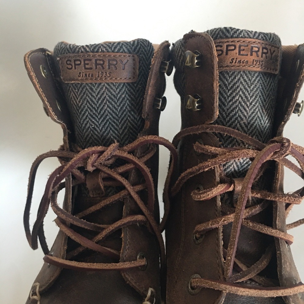 SPERRY Top Sider Women's Size 7.5M Brown Leather Ankle Boots. EUC - Picture 10 of 16